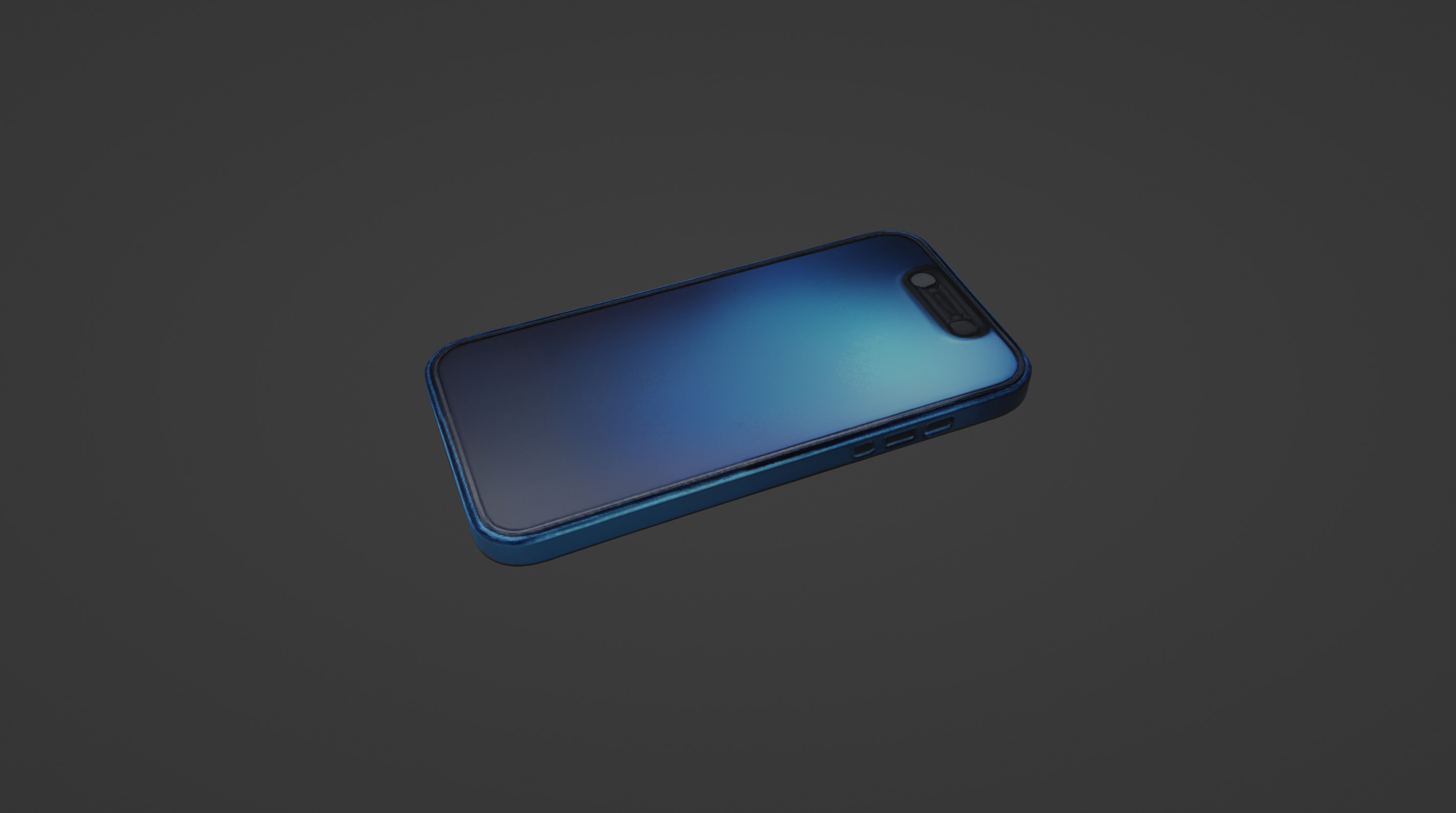 Sleek Modern Smartphone Blue Edition 3D model_3