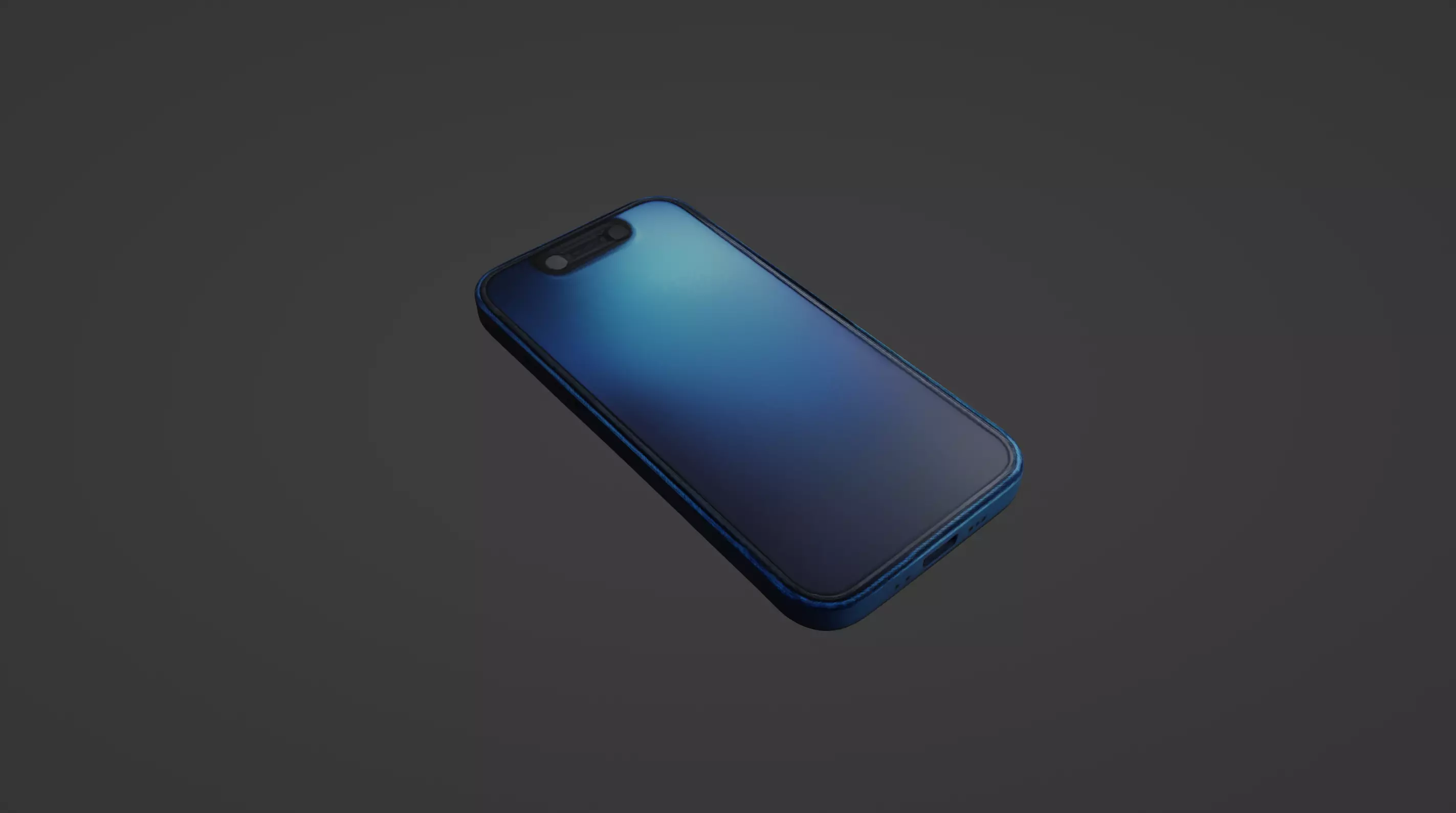 Sleek Modern Smartphone Blue Edition 3D model_0