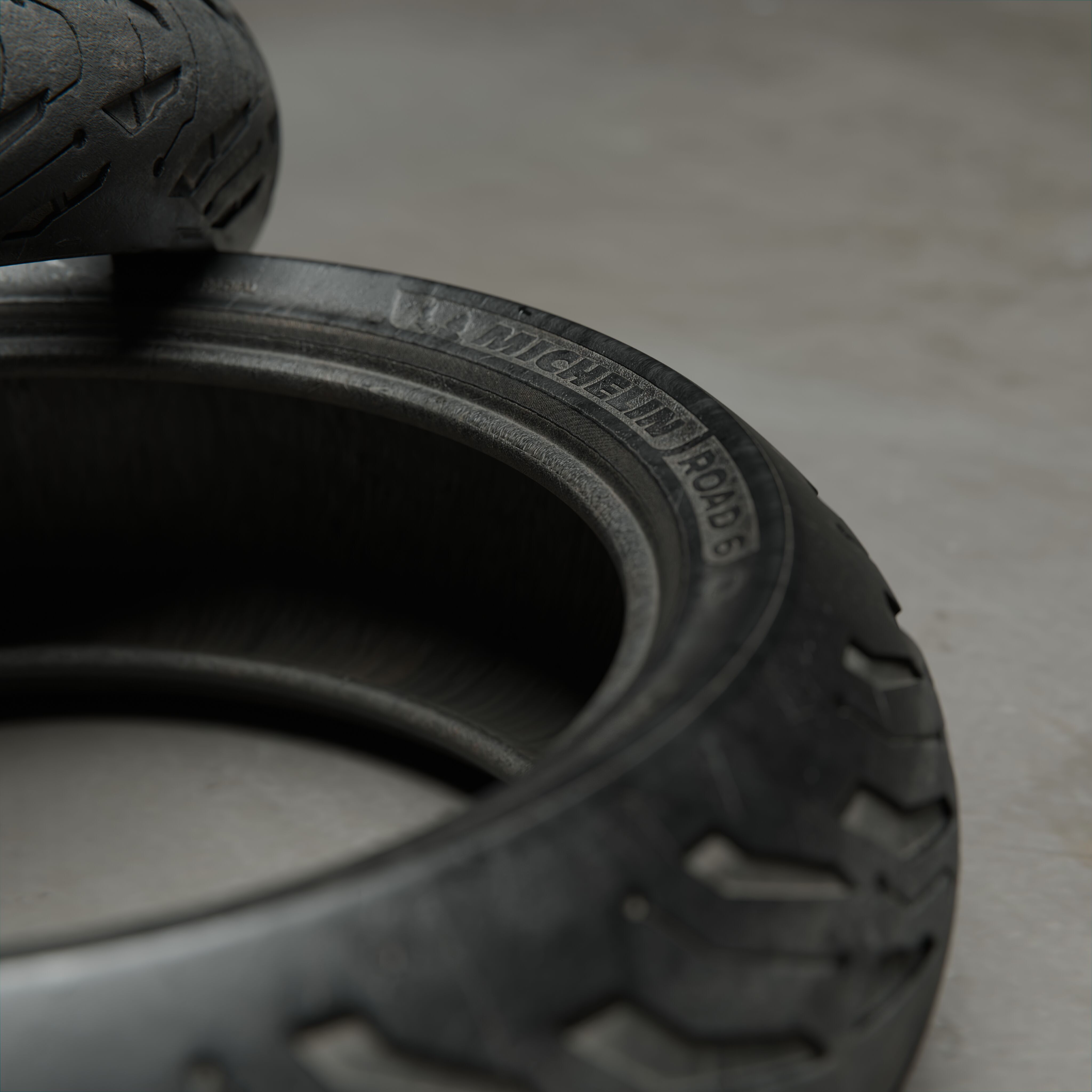 Michelin Road 6 Motorcycle Tires 3D model_2