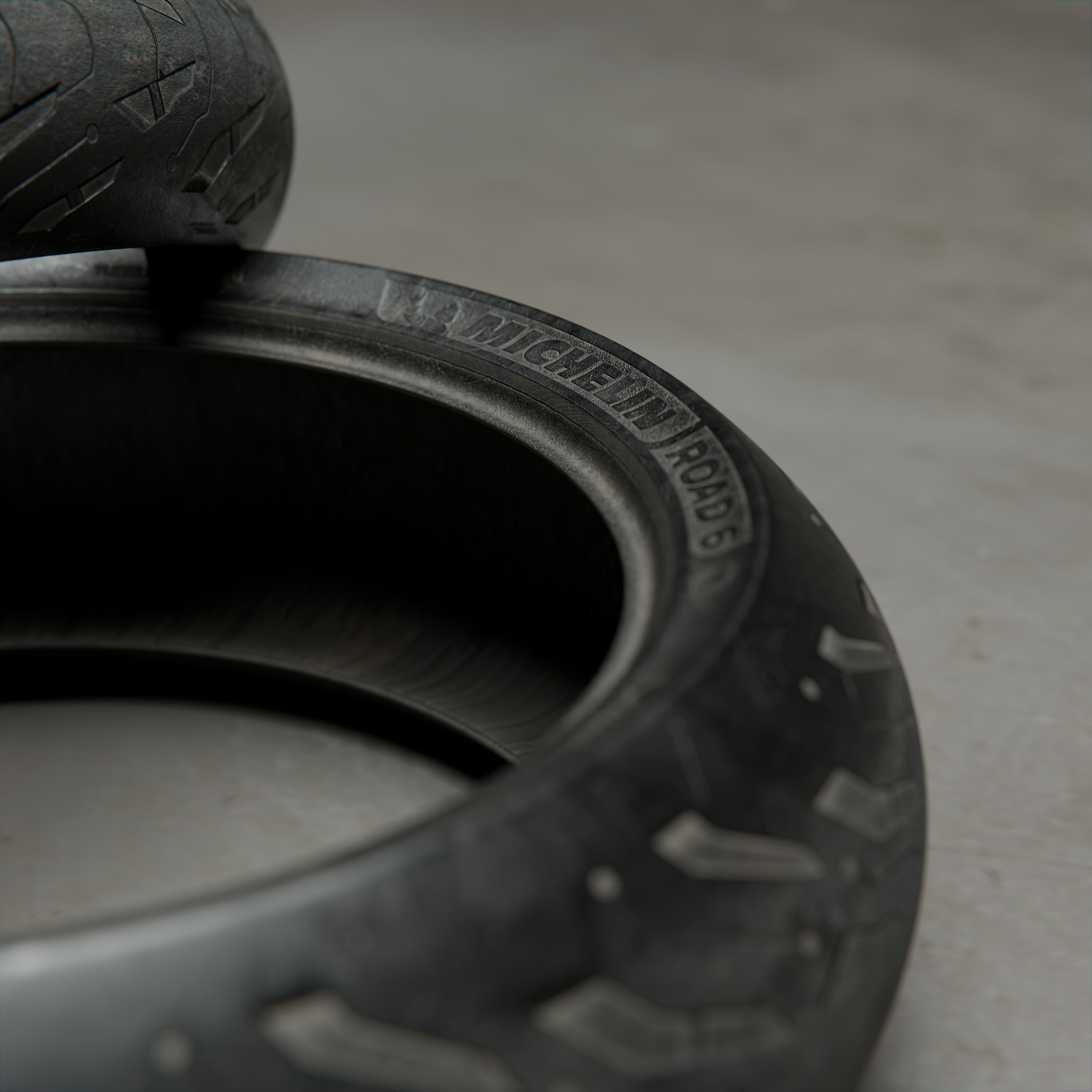 Michelin Road 6 Motorcycle Tires 3D model_5