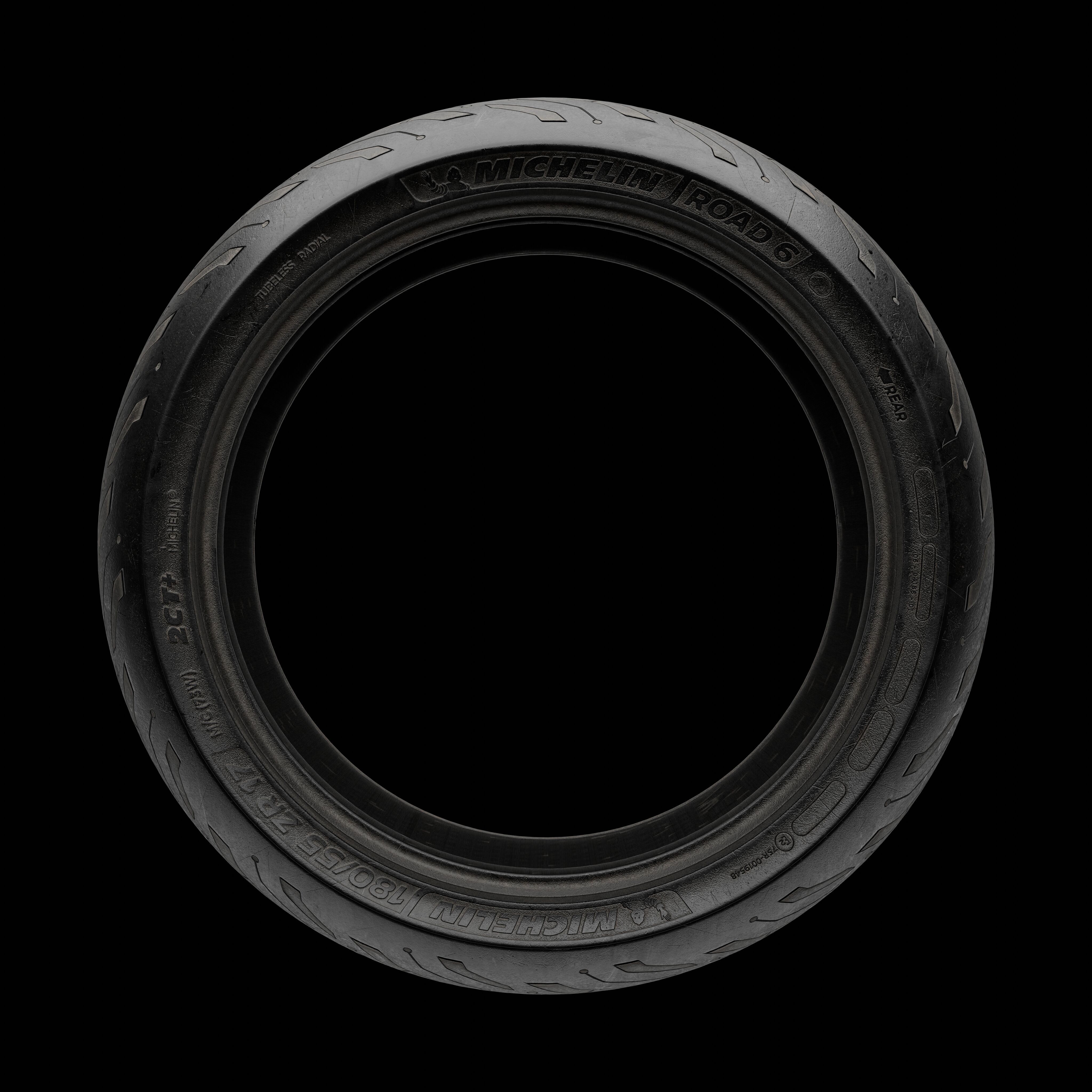 Michelin Road 6 Motorcycle Tires 3D model_7