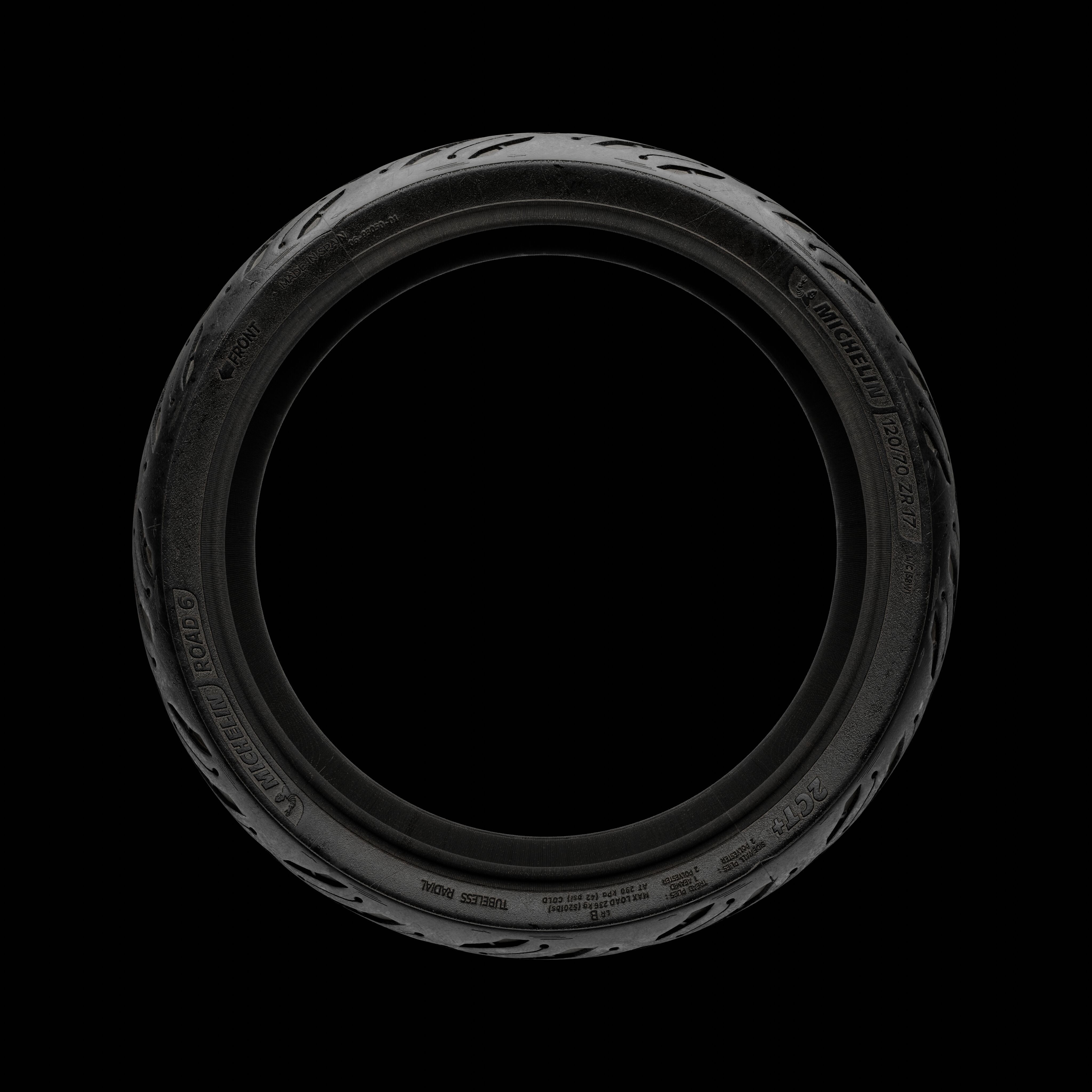 Michelin Road 6 Motorcycle Tires 3D model_3