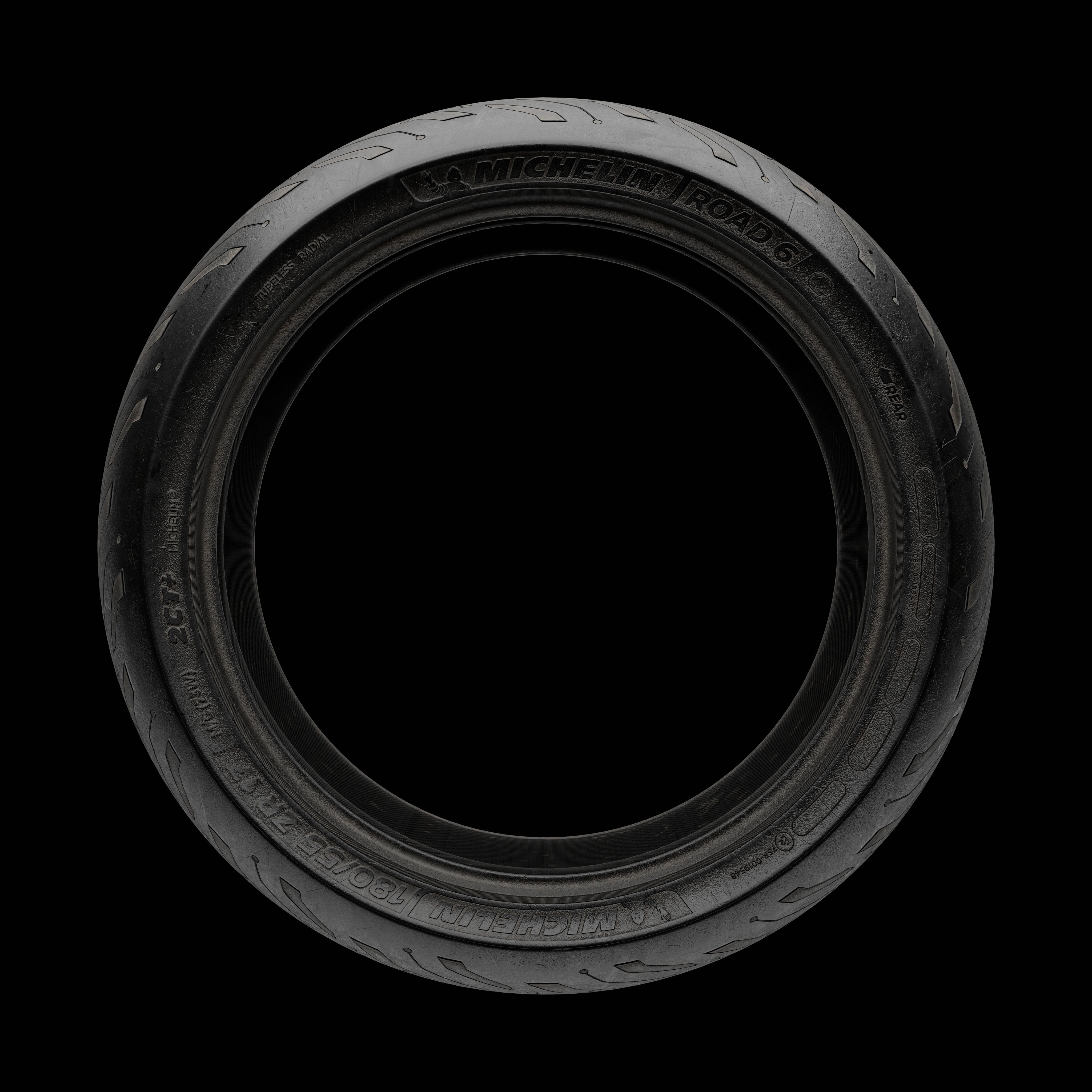 Michelin Road 6 Motorcycle Tires 3D model_8
