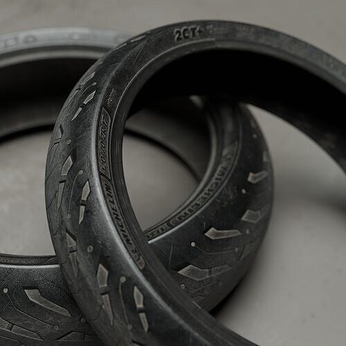 Michelin Road 6 Motorcycle Tires 3D model 7