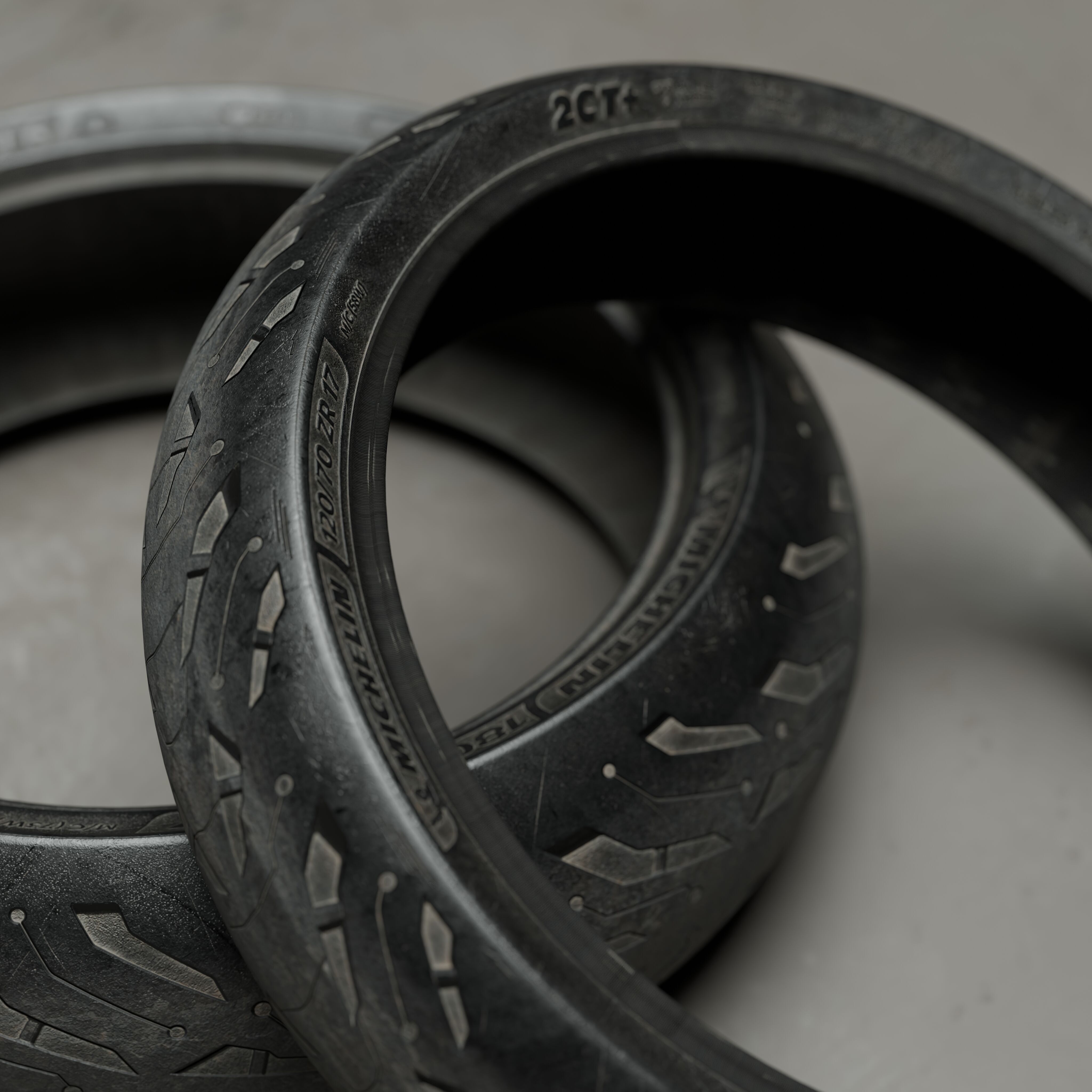 Michelin Road 6 Motorcycle Tires 3D model_6
