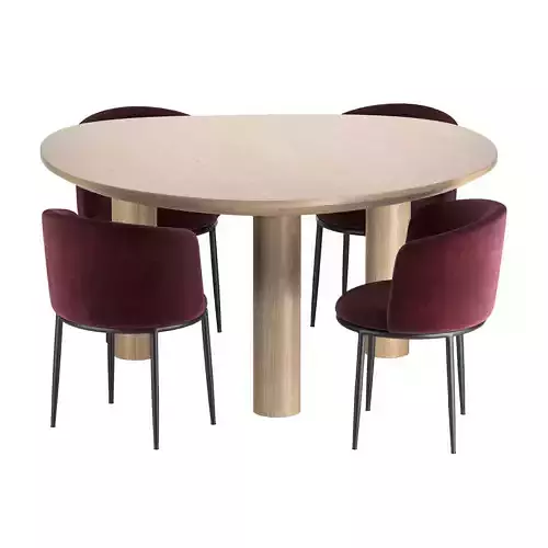 Dining Chair Filmore and Dining Table Lombardo