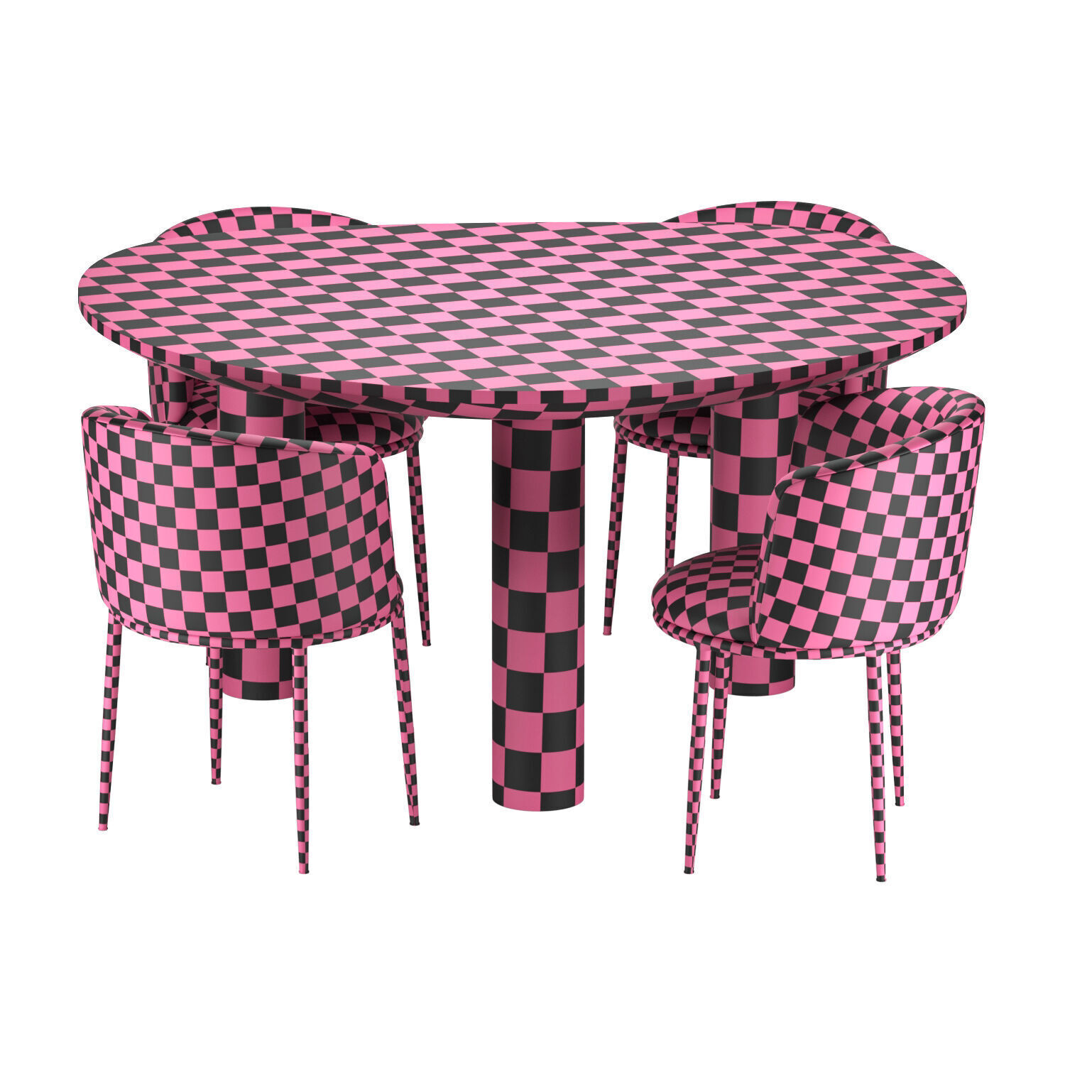 Dining Chair Filmore and Dining Table Lombardo 3D model_3
