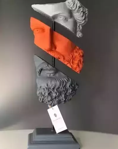 Fragmented Classical Bust   Modern Art Sculpture 3D Model