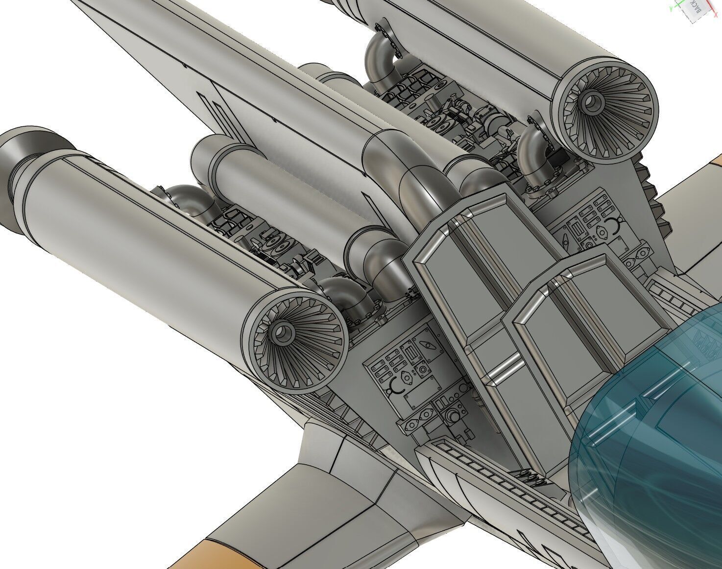 INCOME T-13 LANDSPEEDER MCQUARRIE CONCEPT SPEEDER 3D print model_2