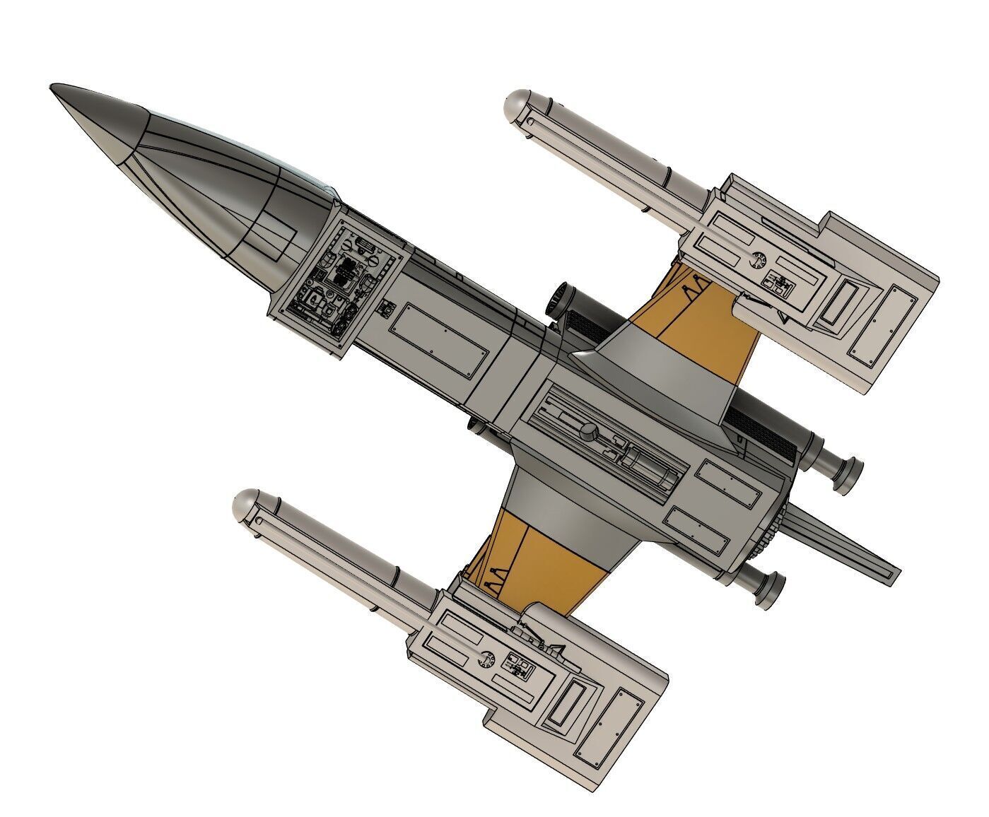 INCOME T-13 LANDSPEEDER MCQUARRIE CONCEPT SPEEDER 3D print model_1