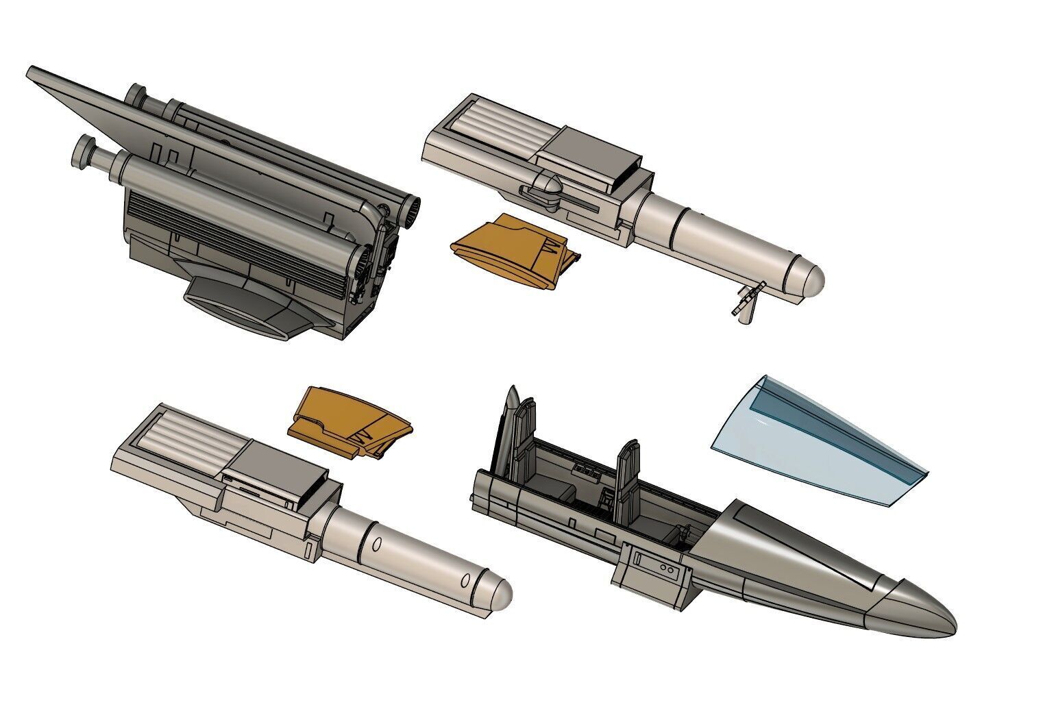INCOME T-13 LANDSPEEDER MCQUARRIE CONCEPT SPEEDER 3D print model_4