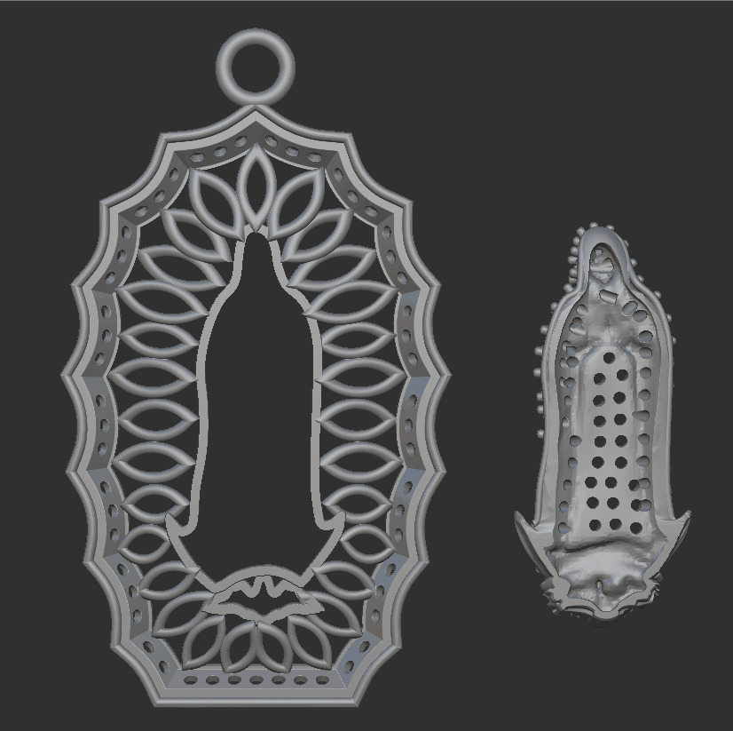 Virgin of Guadalupe 3D print model_3