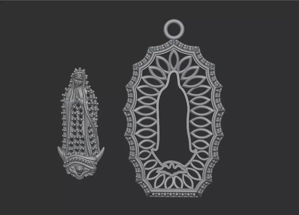 Virgin of Guadalupe 3D print model_0