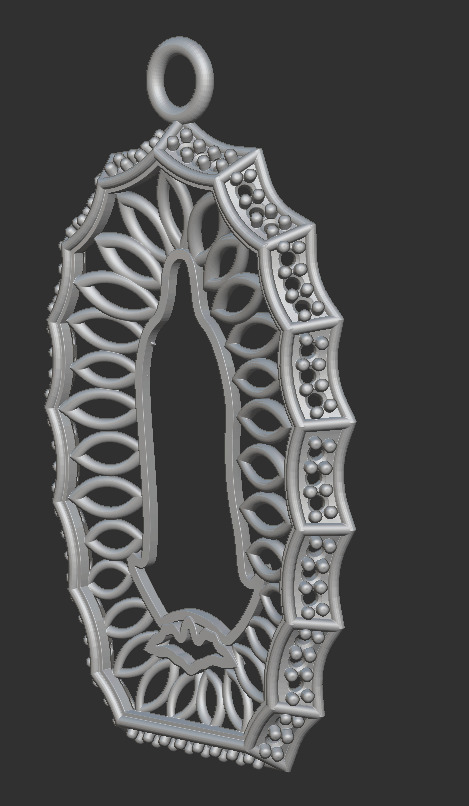 Virgin of Guadalupe 3D print model_4