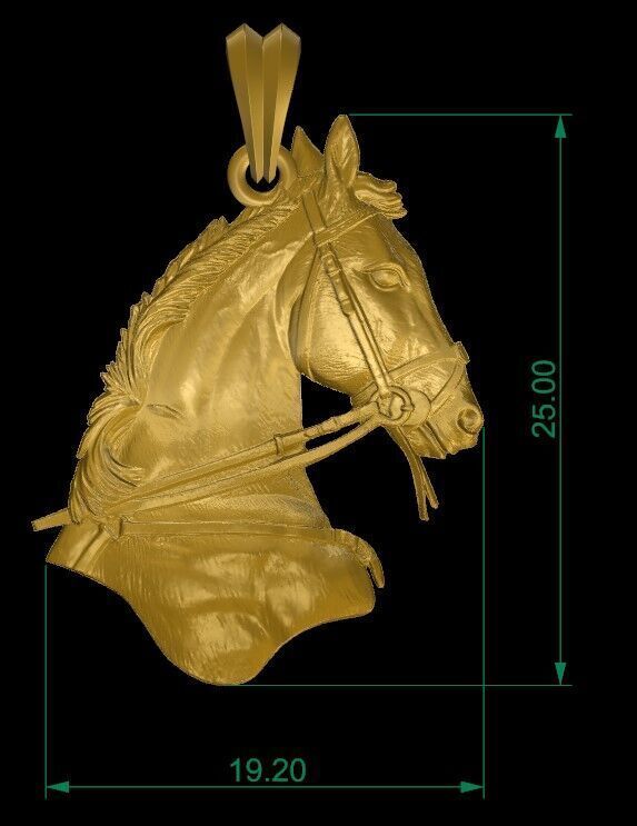 Horse Pendant 01 3D print model_4