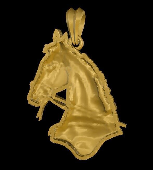 Horse Pendant 01 3D print model_7