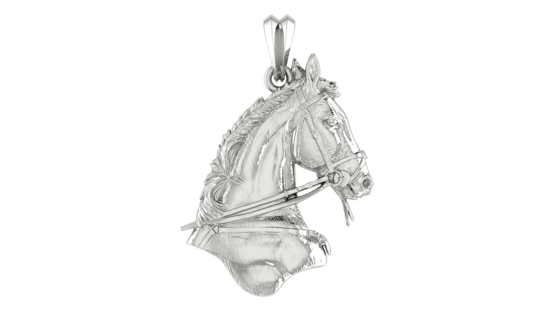 Horse Pendant 01 3D print model_1