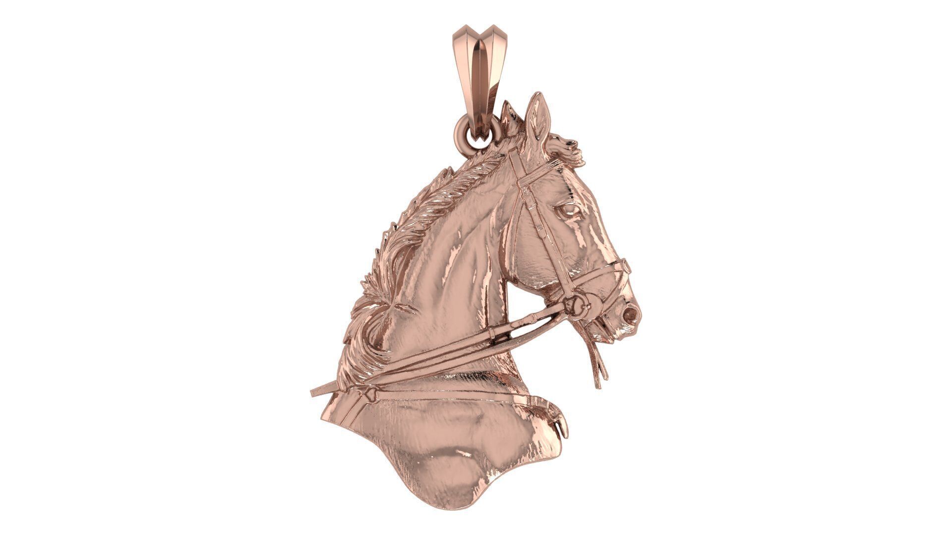 Horse Pendant 01 3D print model_2