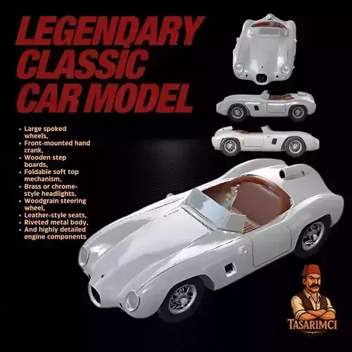 Early Era Luxury Classic Car Highly Detailed 3D Model