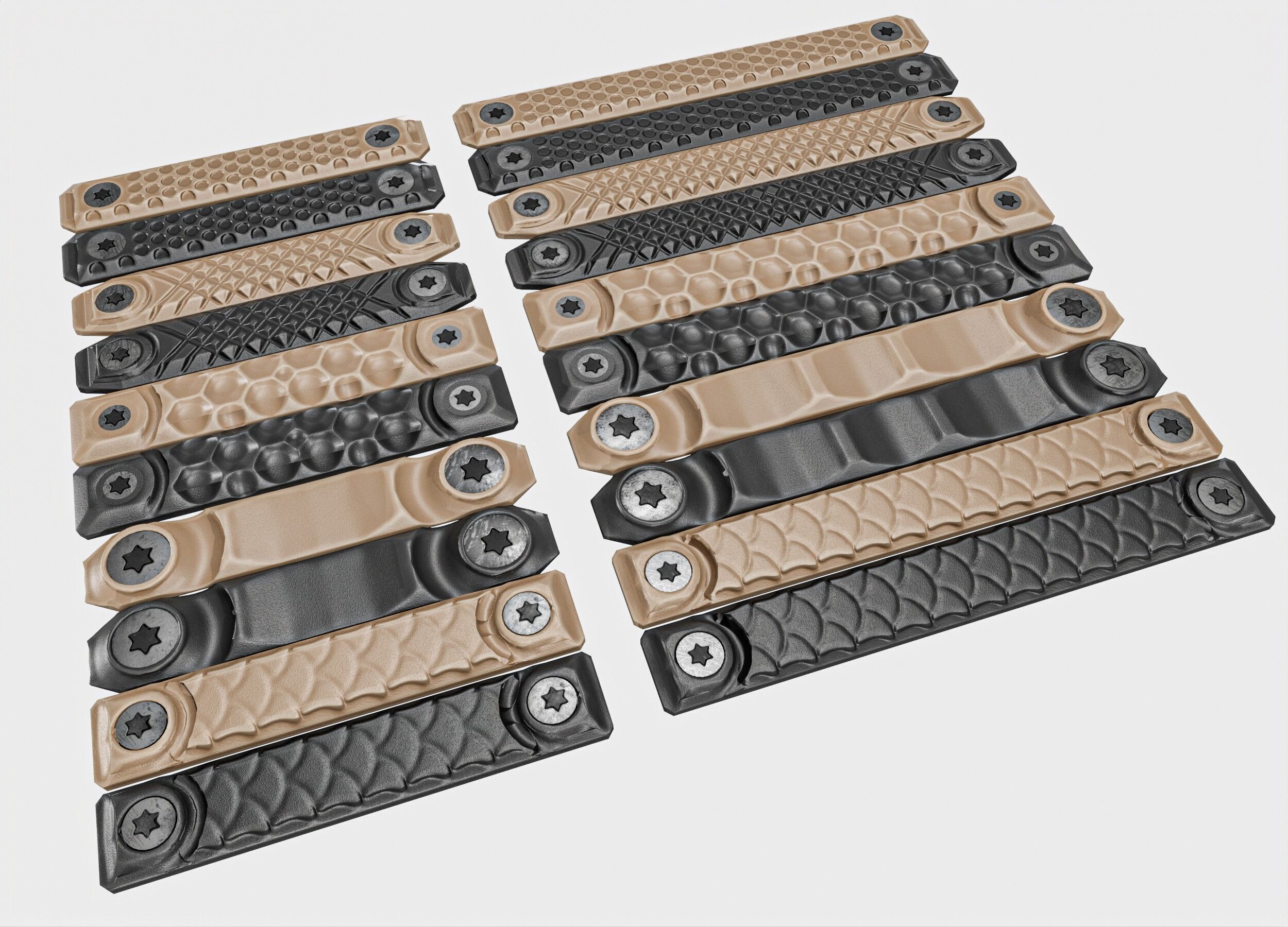 RailScales M-LOK Railcovers Pack Low-poly 3D model_16