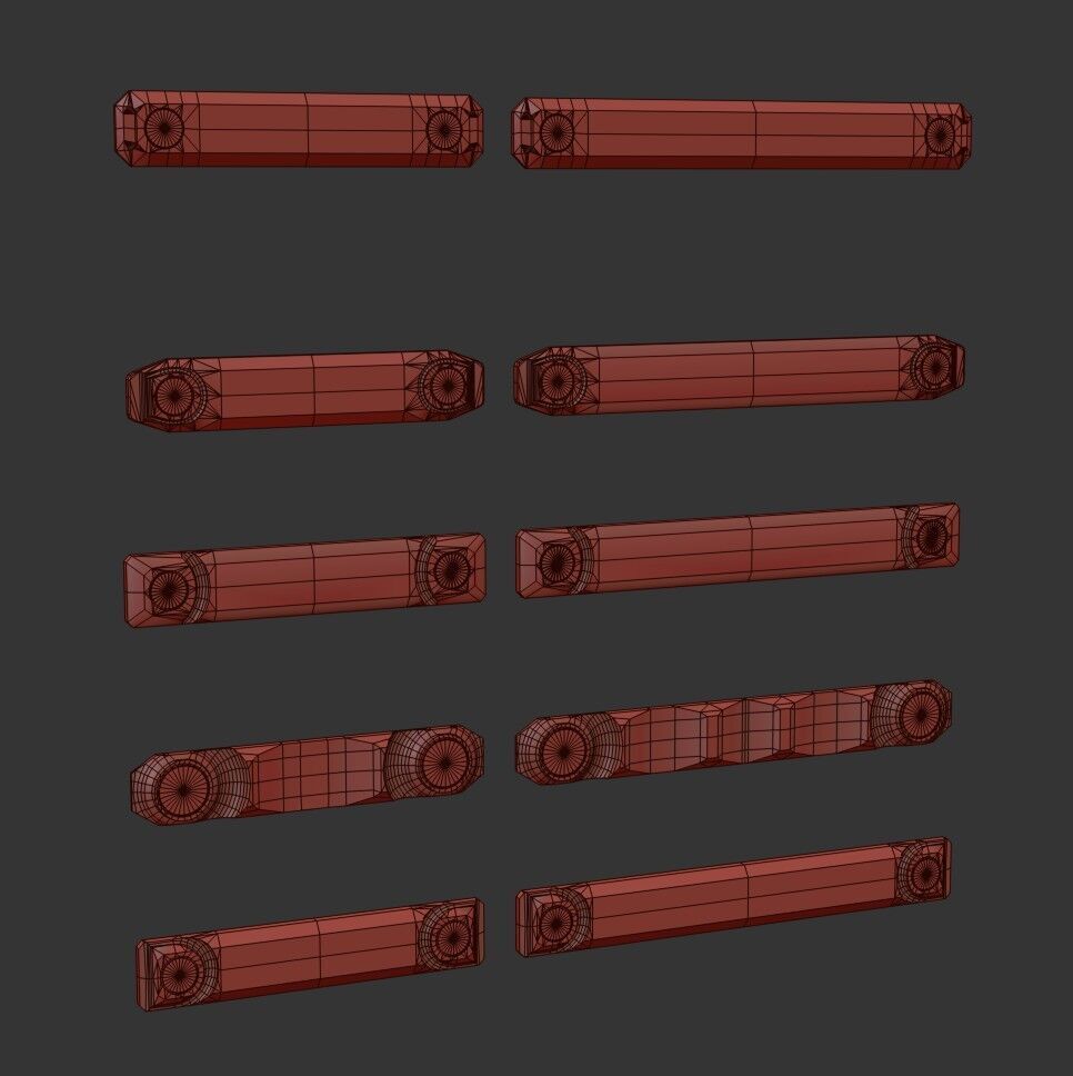 RailScales M-LOK Railcovers Pack Low-poly 3D model_20