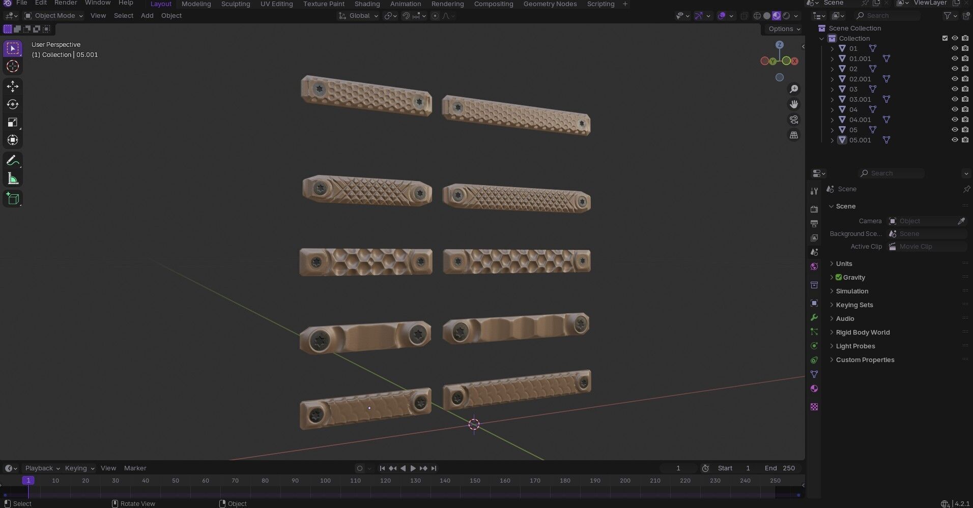 RailScales M-LOK Railcovers Pack Low-poly 3D model_18