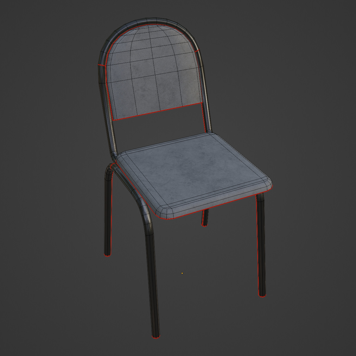 Office Chair 03 Low-poly 3D model_7