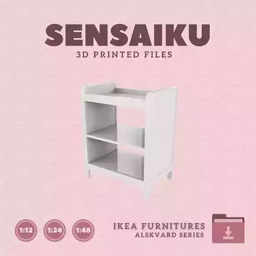 ALSKVARD Changing Table for Dollhouse - IKEA - 3D Print
