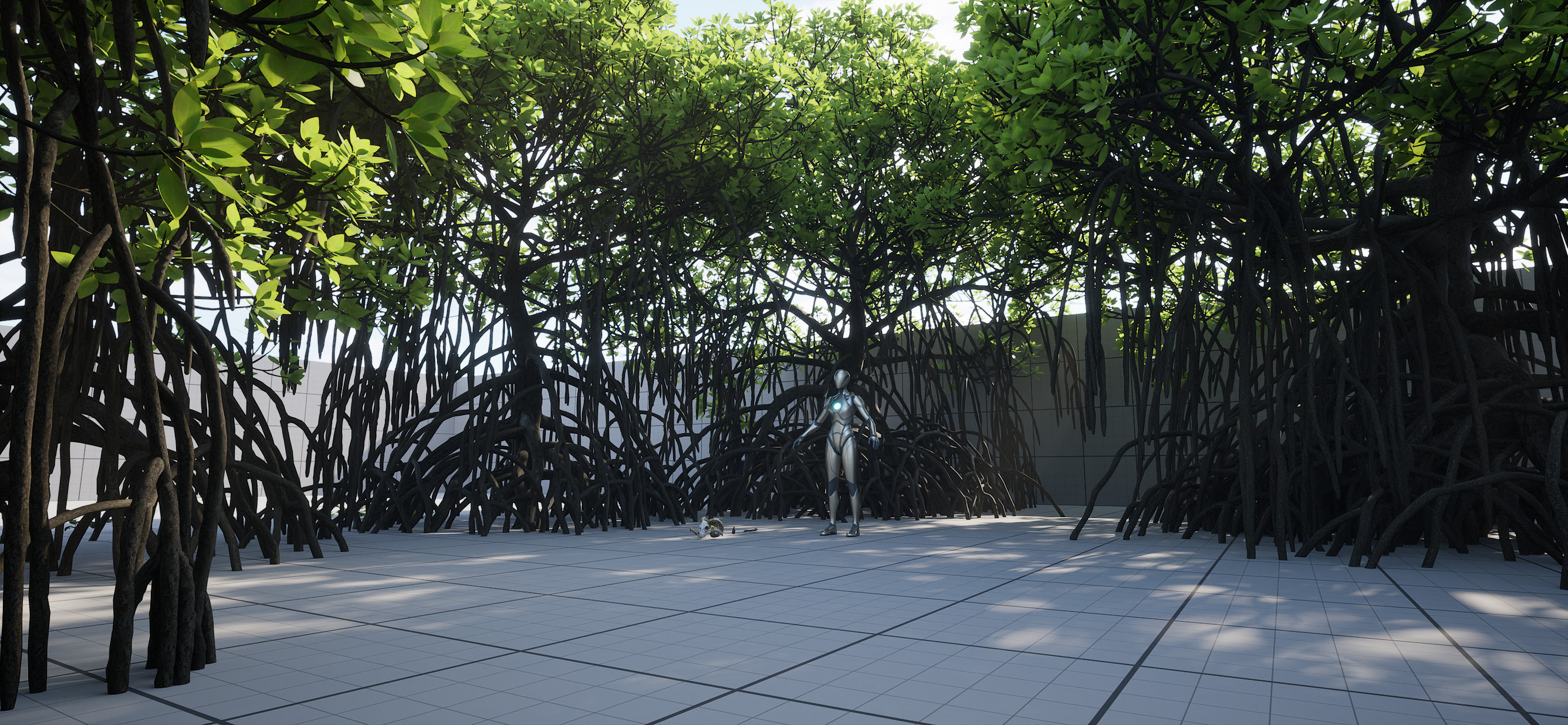 Full Geometry Mangrove Trees for Nanite Low-poly 3D model_1