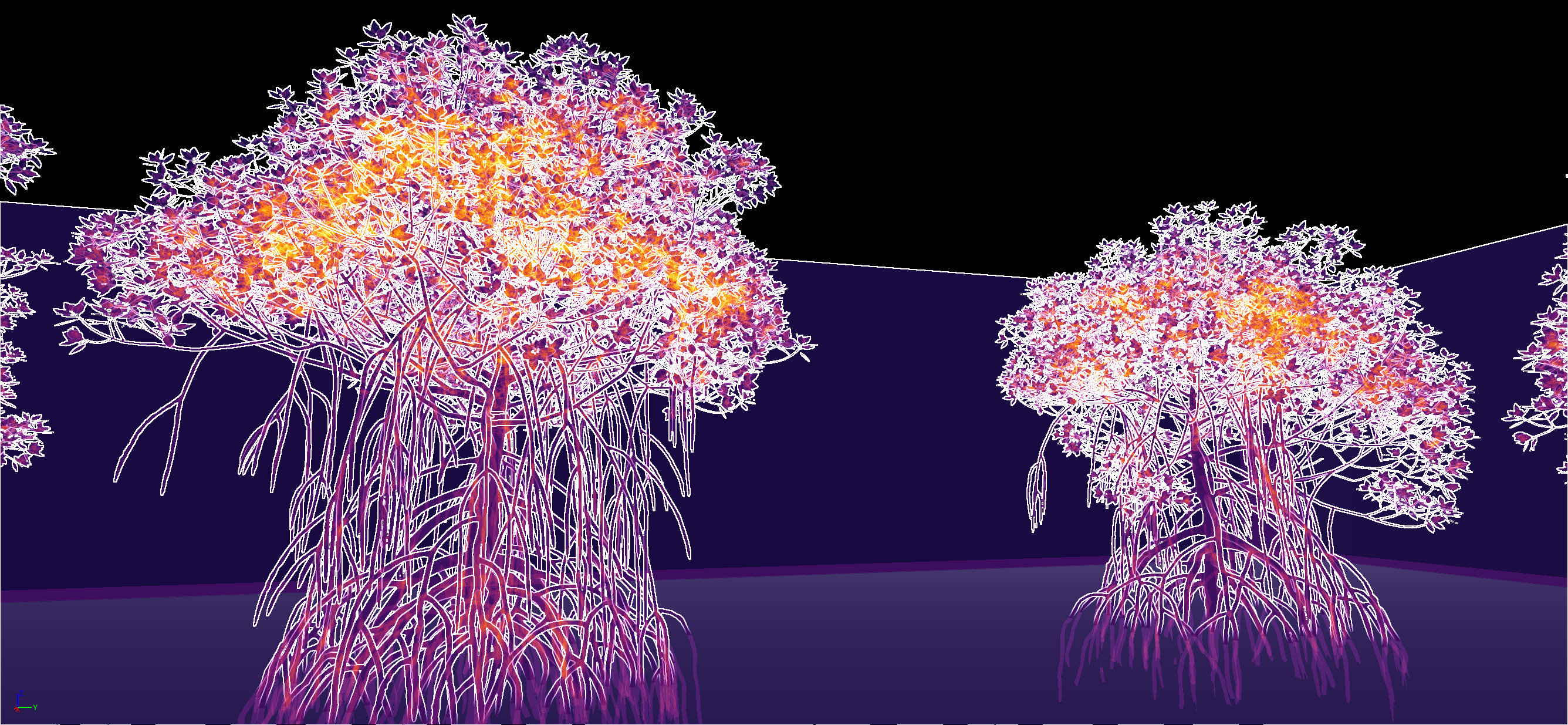 Full Geometry Mangrove Trees for Nanite Low-poly 3D model_7