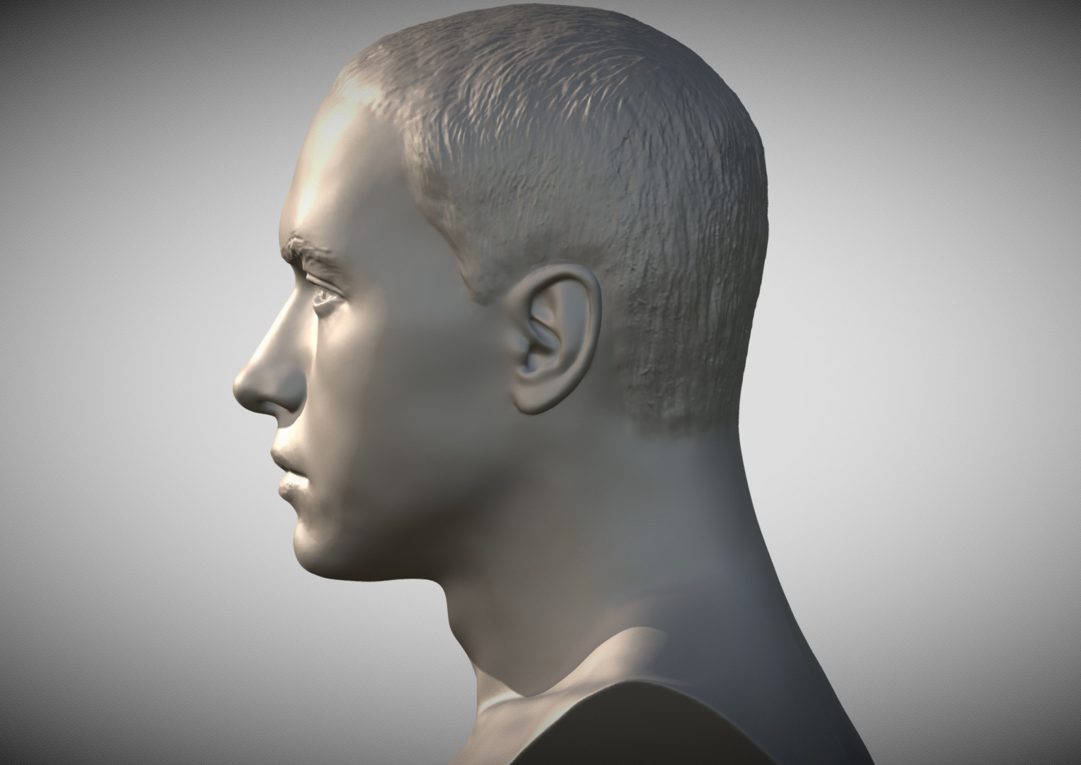 Eminem bust 3D print model_4