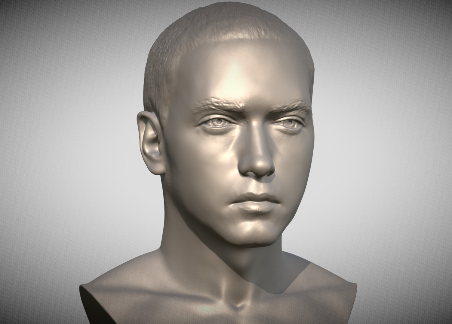 Eminem bust 3D print model_9