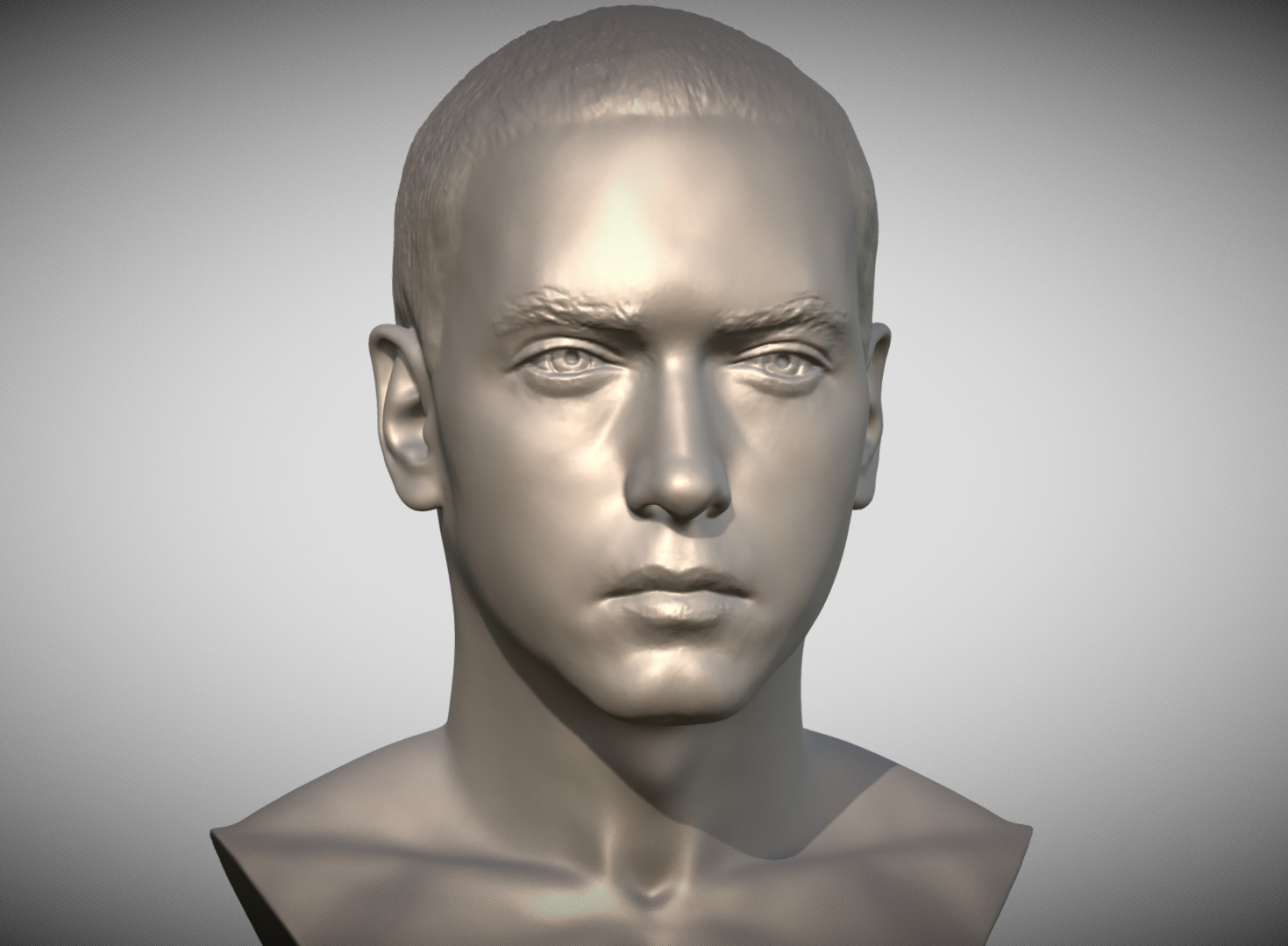 Eminem bust 3D print model_10