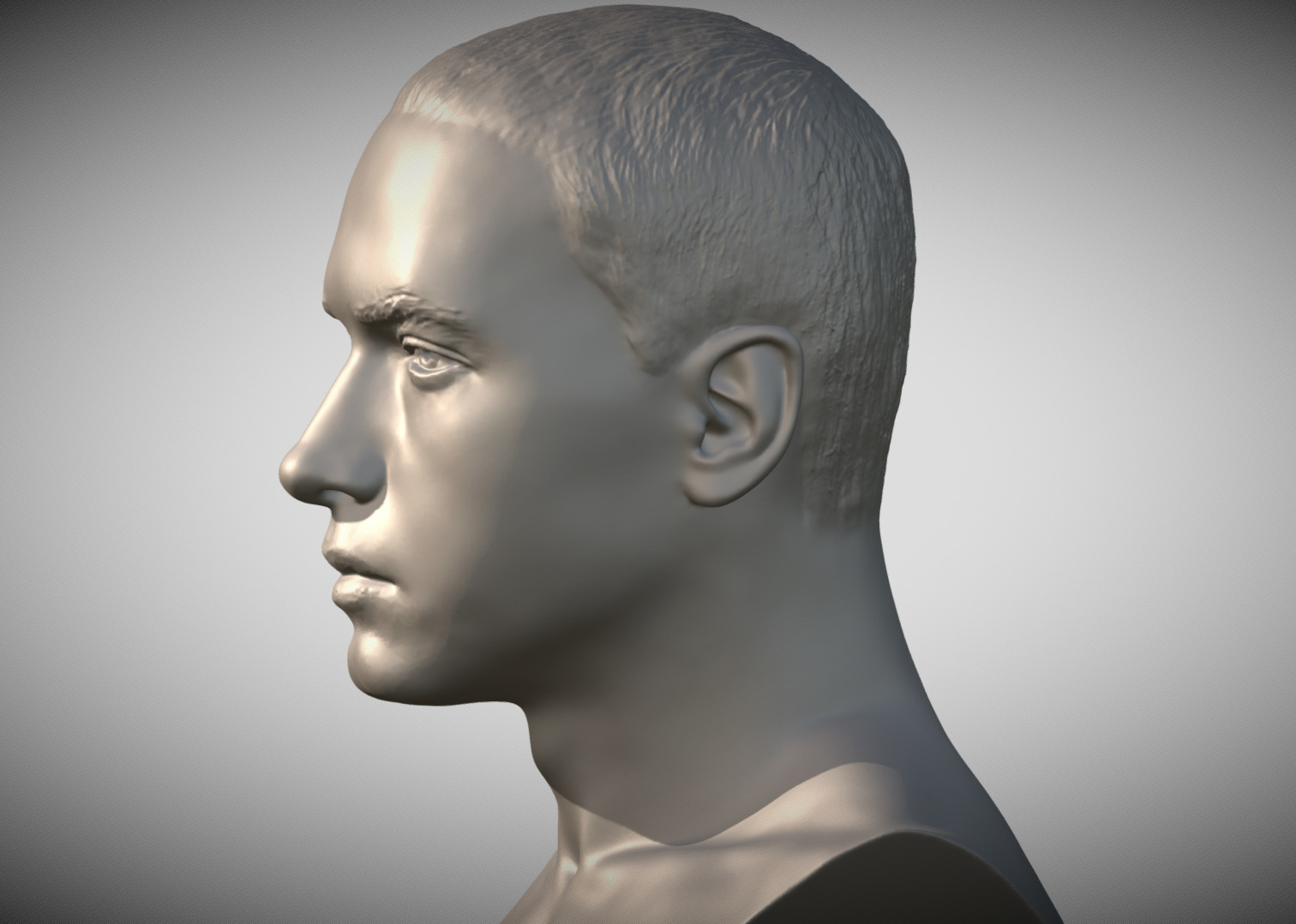 Eminem bust 3D print model_3
