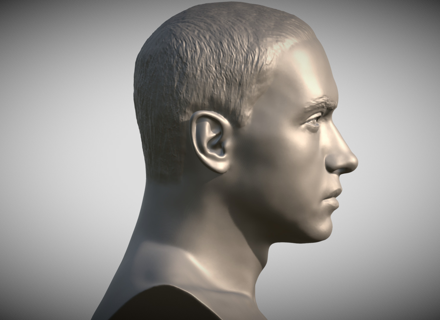 Eminem bust 3D print model_7