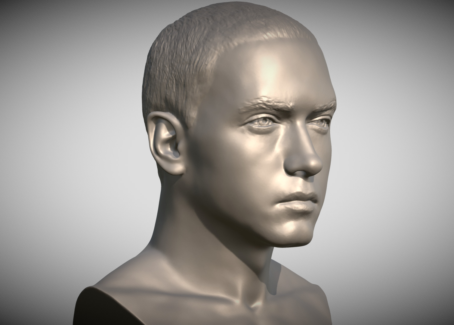 Eminem bust 3D print model_8