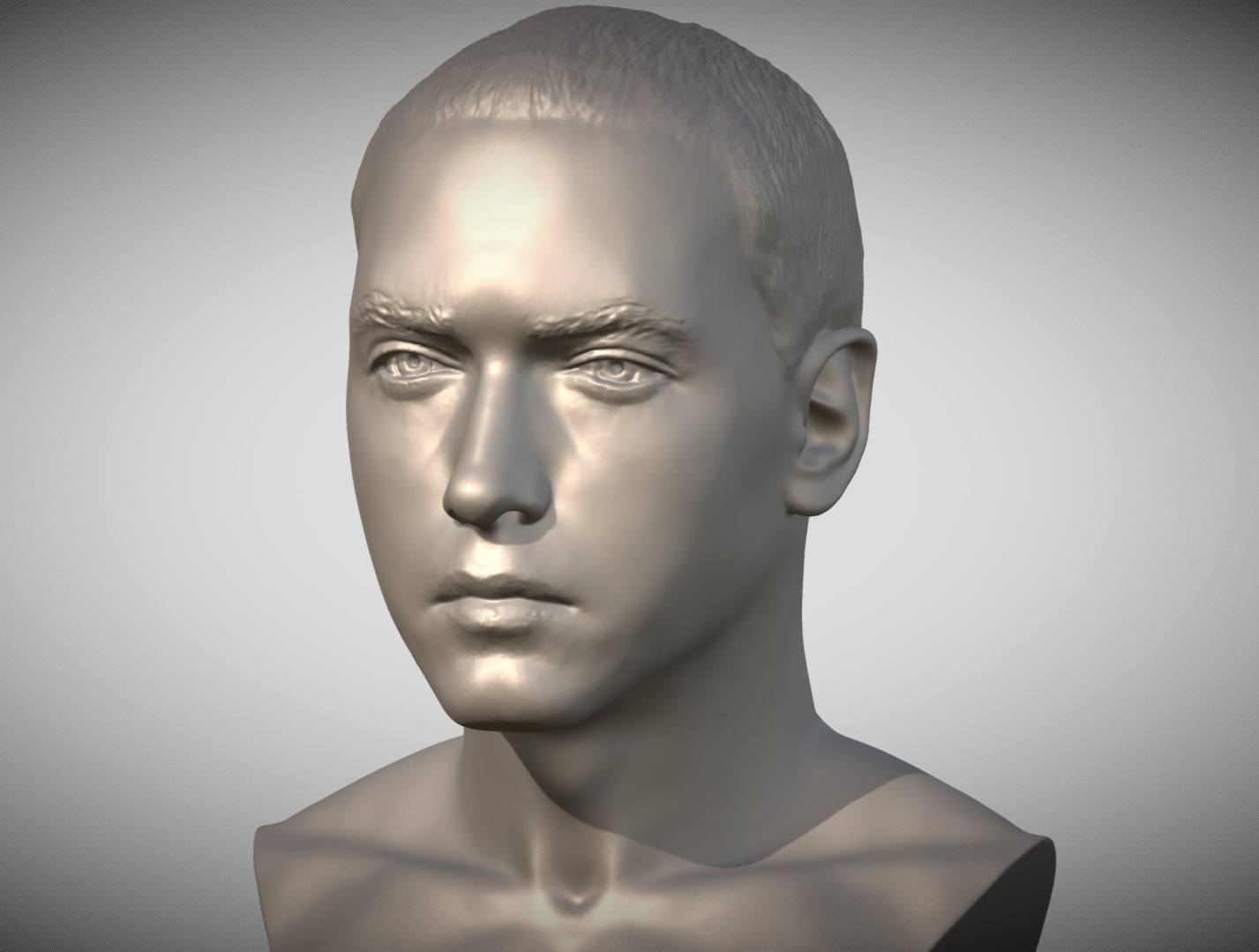 Eminem bust 3D print model_1