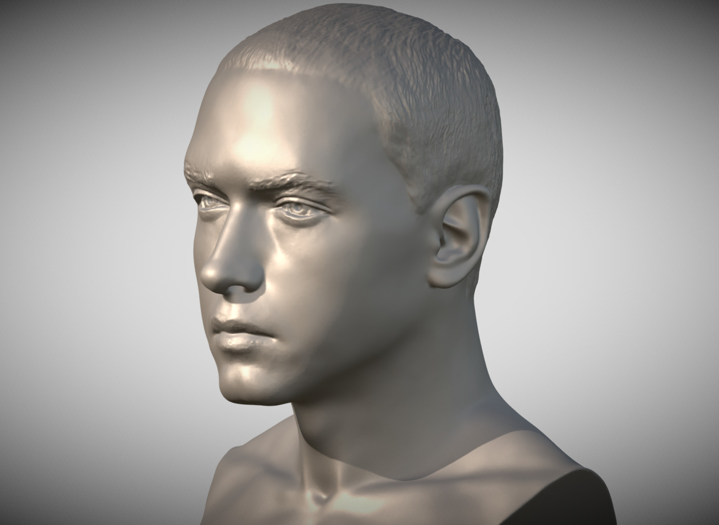 Eminem bust 3D print model_2