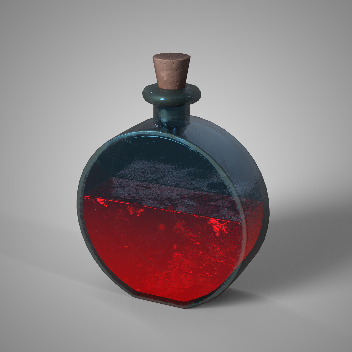 Fantasy Potion Pack 10 Stylized Potion Bottles PBR Game Ready Low-poly 3D model_1