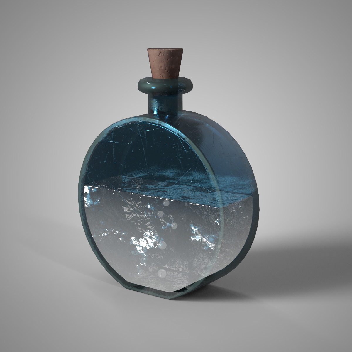Fantasy Potion Pack 10 Stylized Potion Bottles PBR Game Ready Low-poly 3D model_9