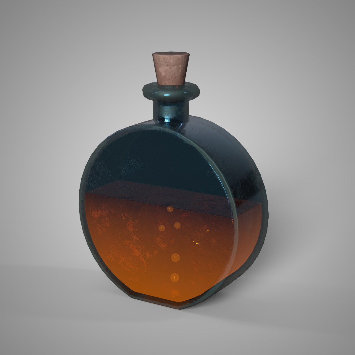Fantasy Potion Pack 10 Stylized Potion Bottles PBR Game Ready Low-poly 3D model_5