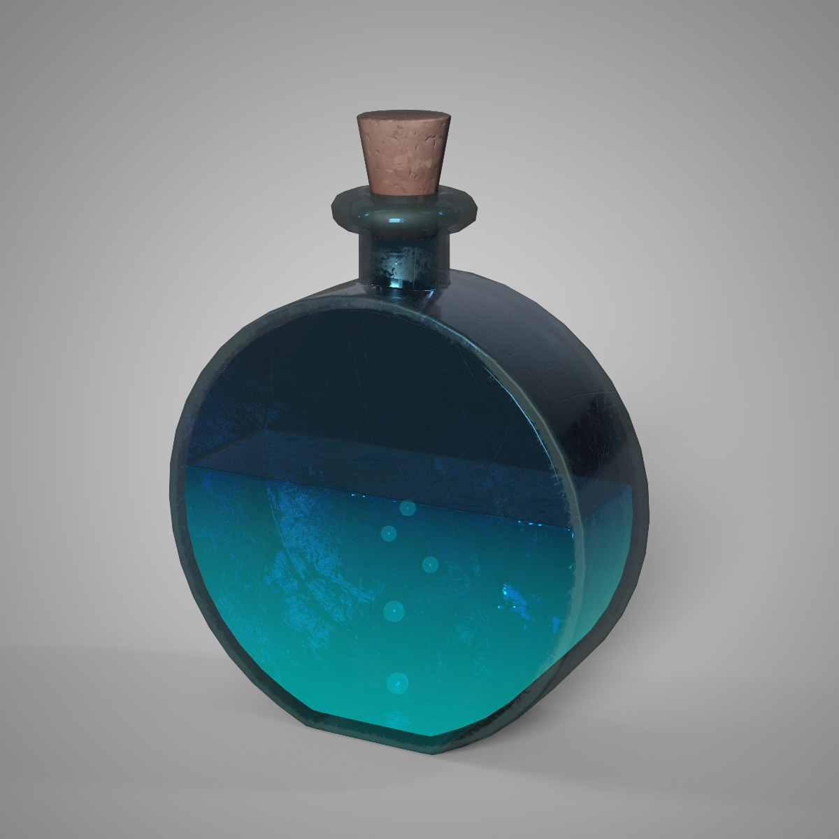 Fantasy Potion Pack 10 Stylized Potion Bottles PBR Game Ready Low-poly 3D model_7