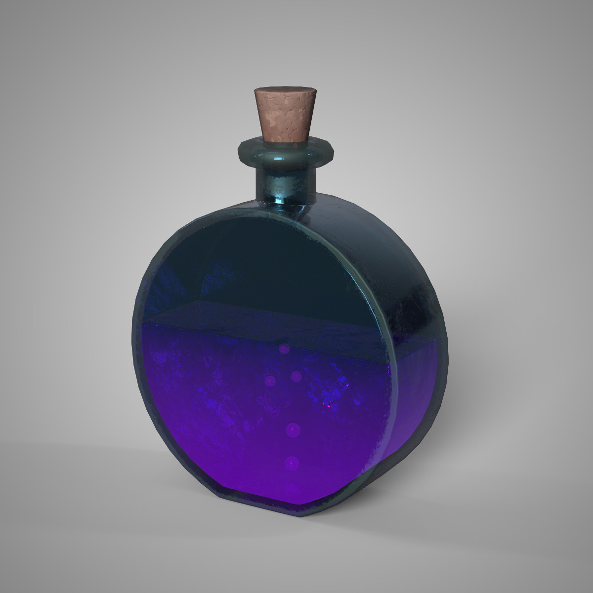 Fantasy Potion Pack 10 Stylized Potion Bottles PBR Game Ready Low-poly 3D model_8