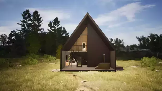 Barn House High Quality 3D Model Rendered in Twinmotion 3D model