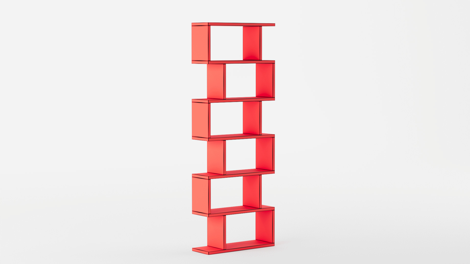 Hermoth Geometric Bookcase 3D model_12