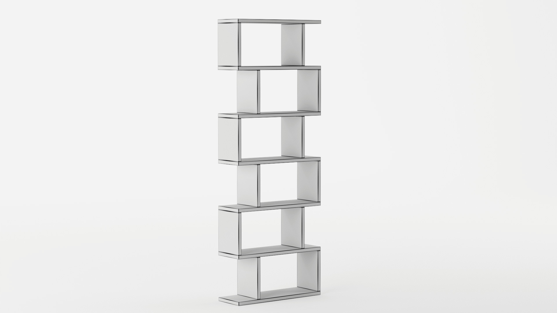 Hermoth Geometric Bookcase 3D model_11