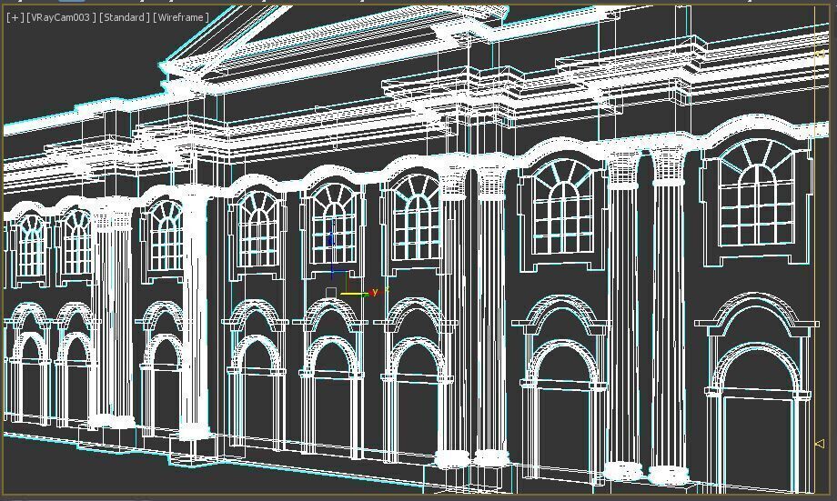 English Facade 3D model_14