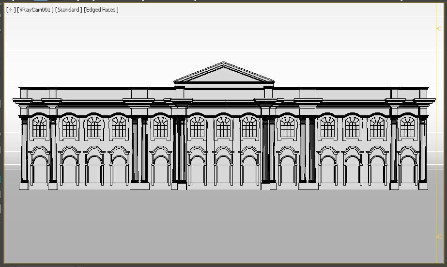 English Facade 3D model_8