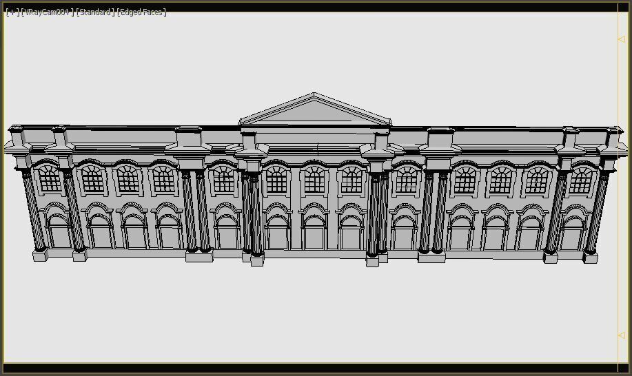 English Facade 3D model_11