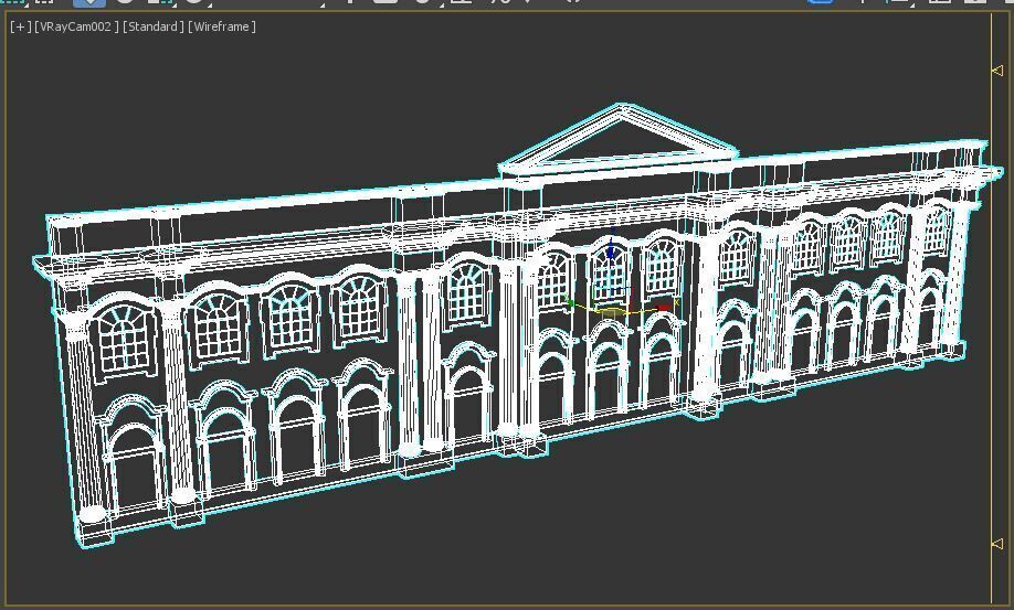 English Facade 3D model_13